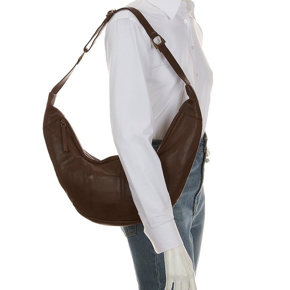 Free People Handbags - Free People Idle Slouchy Sling Bronzer Brown NEW $98!